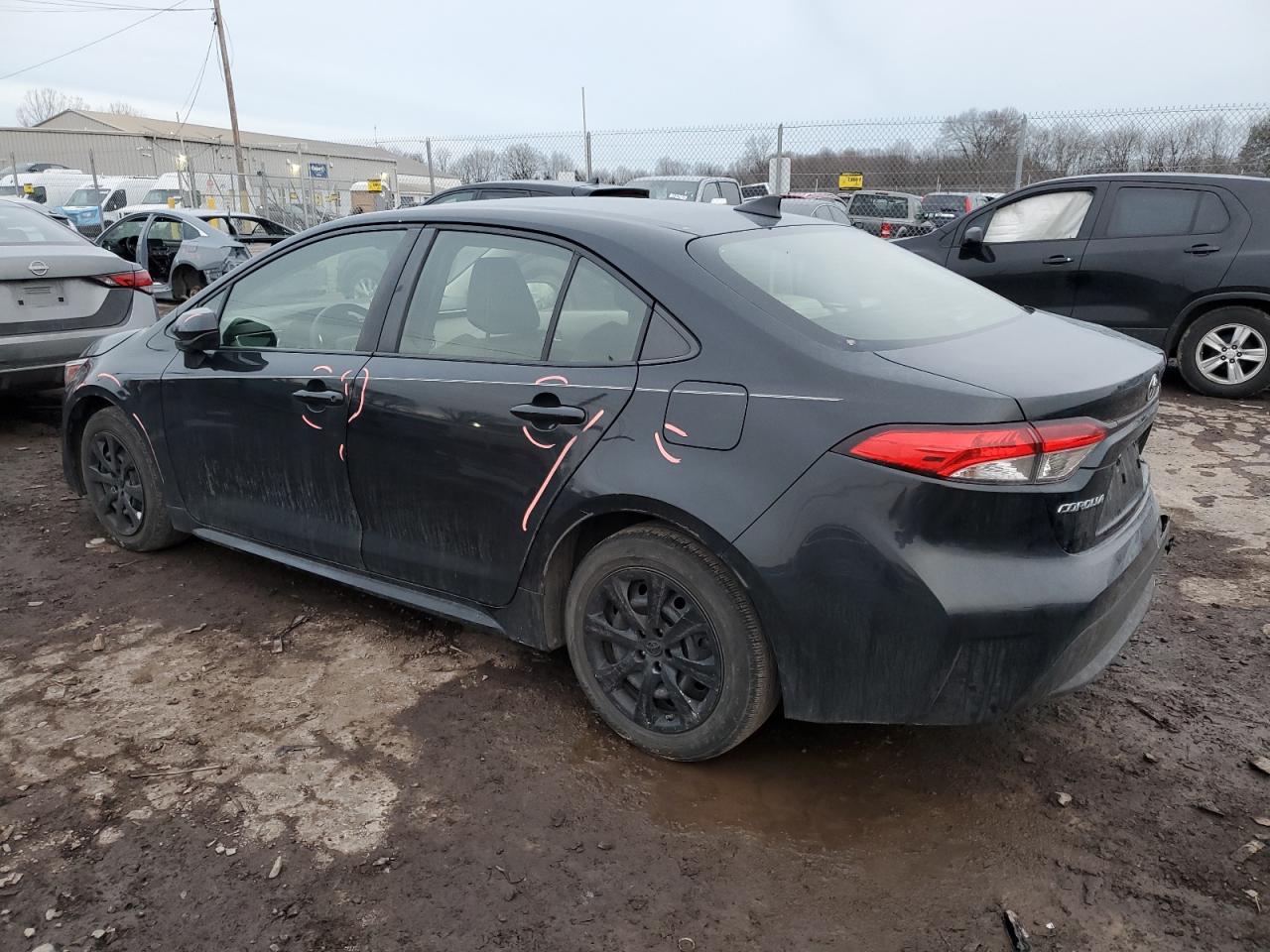 2020 Toyota Corolla VIN JTDEPRAE8LJ081246 Copart auction photo, rear end / side damage thumbnail 2