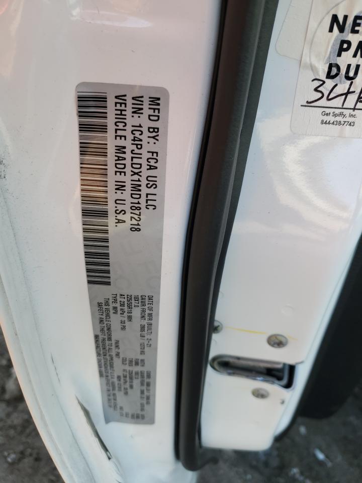 2021 Jeep Grand Cherokee VIN 1C4PJLDX1MD187218 Copart auction photo, all over damage thumbnail 13