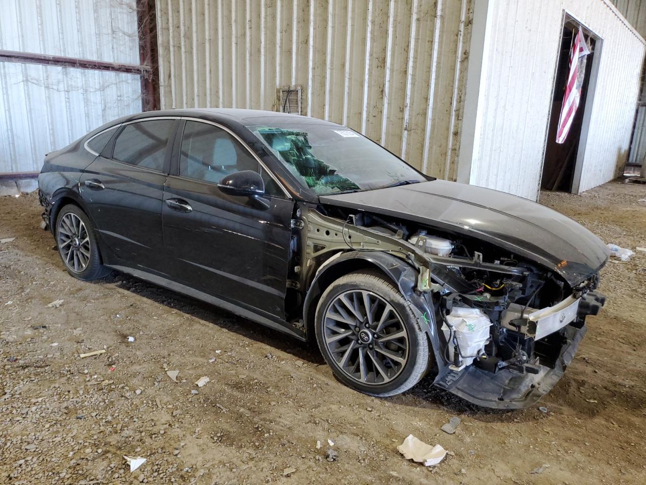 2023 Hyundai Sonata VIN KMHL34J24PA291856 Copart auction photo, front end / rear end damage thumbnail 4
