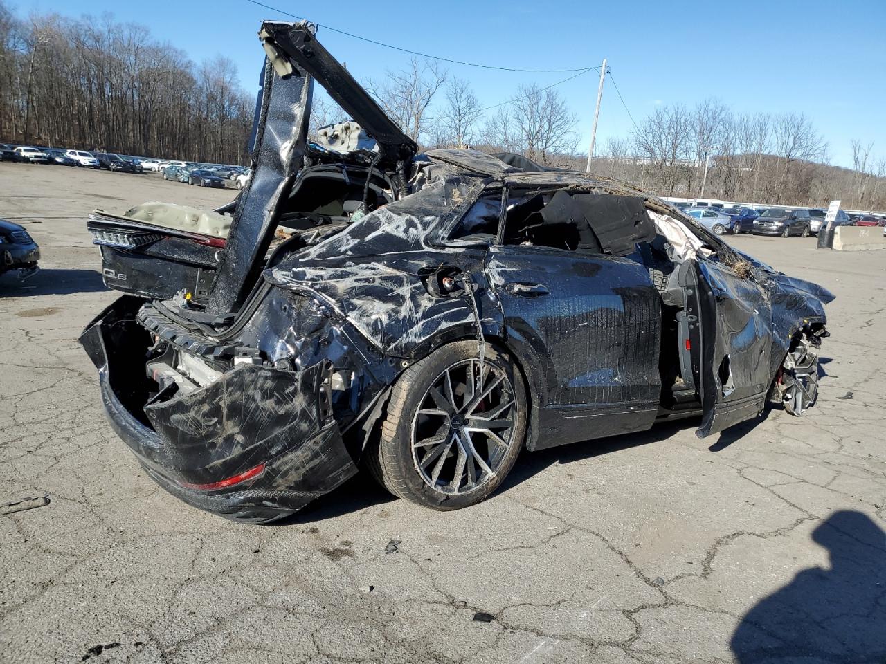 2021 Audi Q8 VIN WA1FVAF18MD017171 Copart auction photo, all over damage thumbnail 3