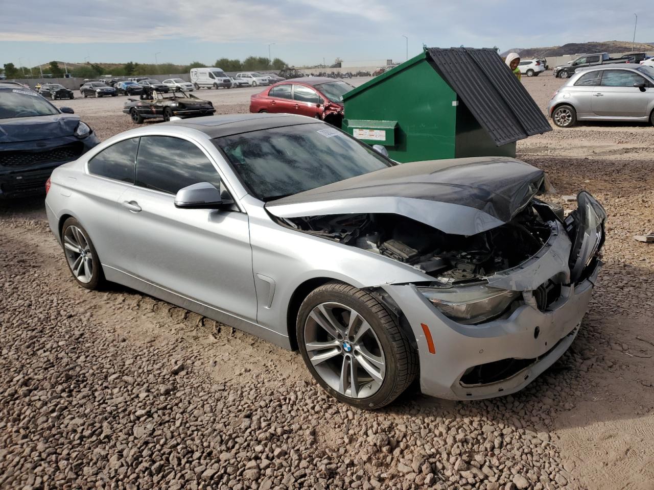 2017 BMW 4er VIN WBA4R7C39HK896107 Copart auction photo, mechanical / front end damage thumbnail 4