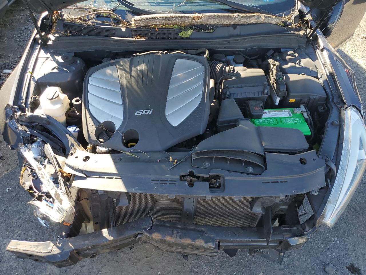 2014 KIA Cadenza VIN KNALN4D78E5142424 Copart auction photo, front end / top/roof damage thumbnail 11