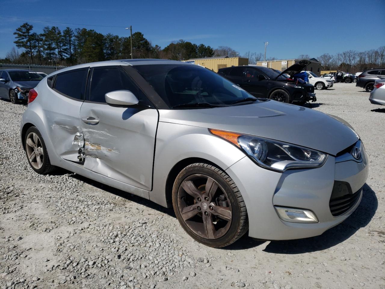 2014 Hyundai Veloster VIN KMHTC6AD7EU194935 Copart auction photo, side damage thumbnail 4