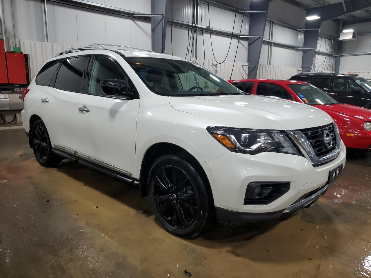 2017 Nissan Pathfinder VIN 5N1DR2MM0HC911371 Copart auction photo, front end / side damage thumbnail 4