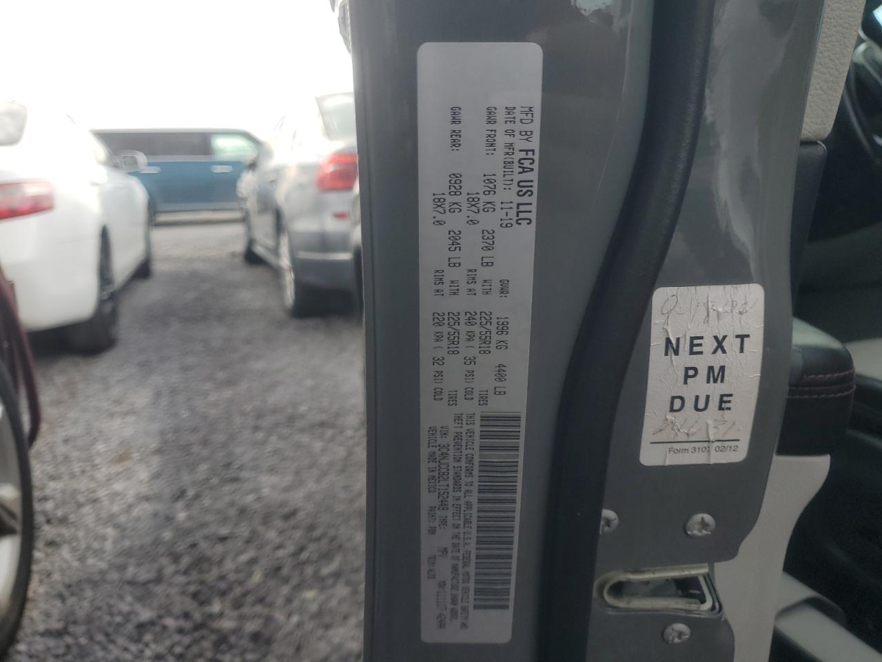2020 Jeep Compass VIN 3C4NJCCB2LT152449 Copart auction photo, side / mechanical damage thumbnail 15