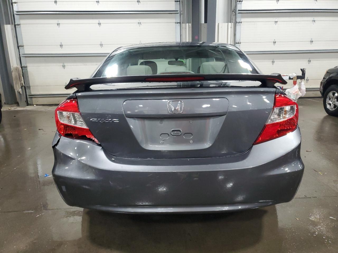 2012 Honda Civic VIN 19XFB2F88CE001793 Copart auction photo, rear end damage thumbnail 6