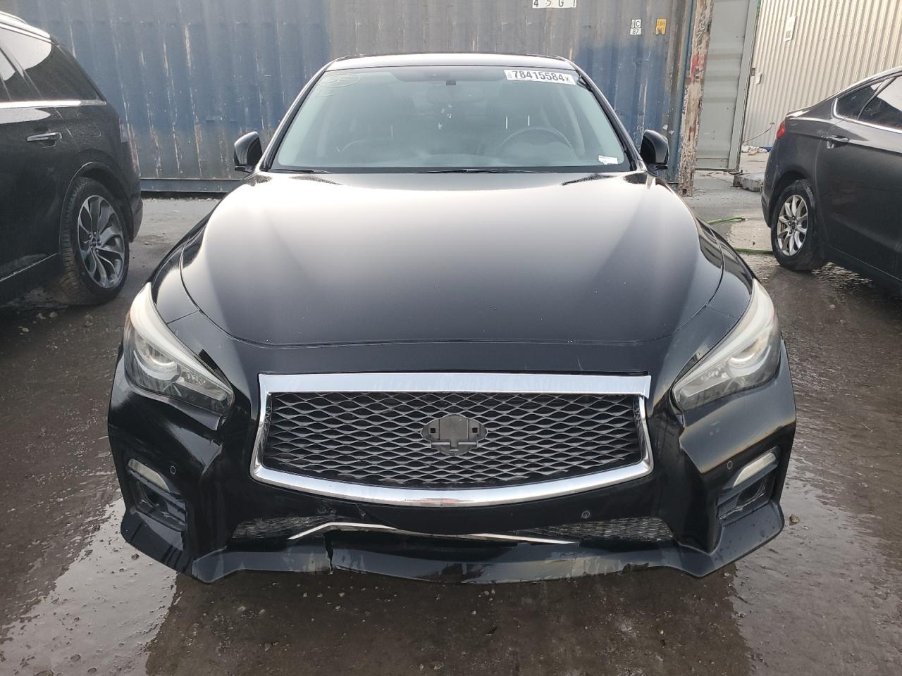 2014 Infiniti Q50 VIN JN1BV7AR3EM697439 Copart auction photo, side damage thumbnail 5