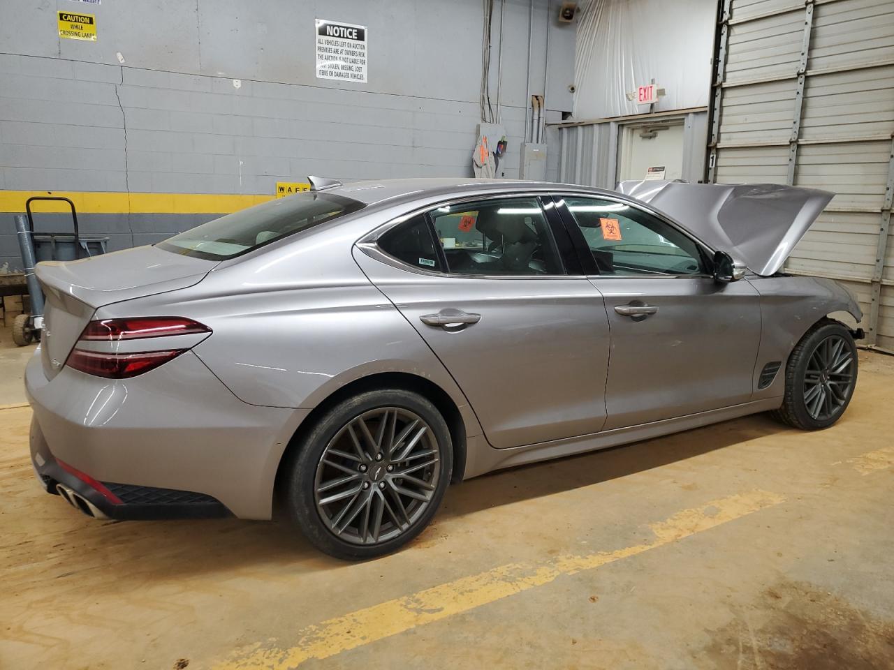 2023 Genesis G70 VIN KMTG34TA2PU131582 Copart auction photo, front end / rear end damage thumbnail 3