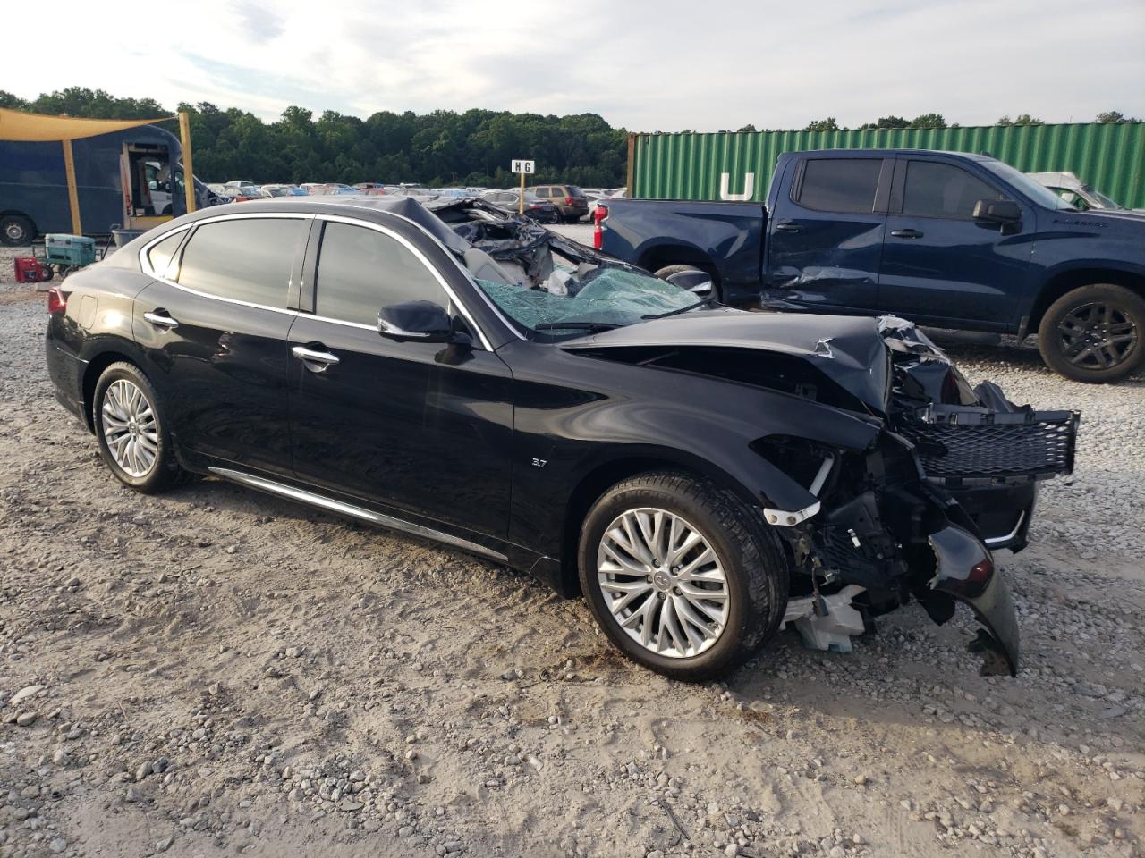 2016 Infiniti Q70 VIN JN1BY1PP3GM631213 Copart auction photo, front end / top/roof damage thumbnail 4