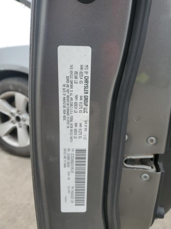 2012 Dodge Charger VIN 2C3CDXBG6CH185129 Copart auction photo, mechanical damage thumbnail 12