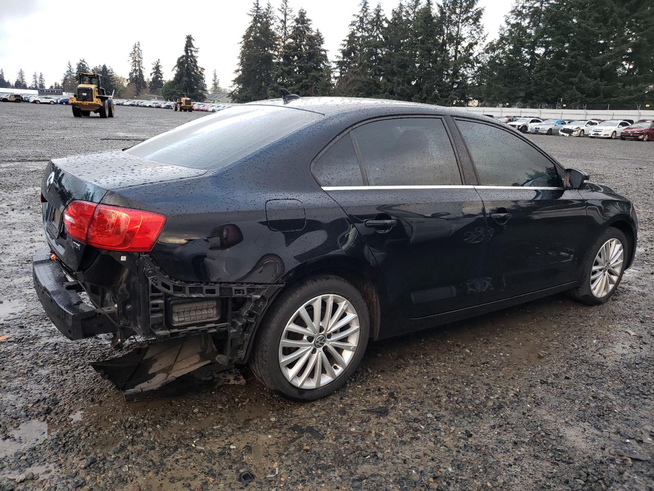 2014 Volkswagen Jetta VIN 3VWLL7AJ0EM406656 Copart auction photo, rear end damage thumbnail 3