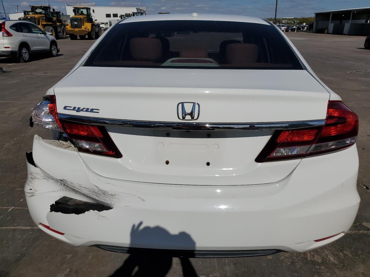 2013 Honda Civic VIN 19XFB2F84DE050121 Copart auction photo, front end / rear end damage thumbnail 6