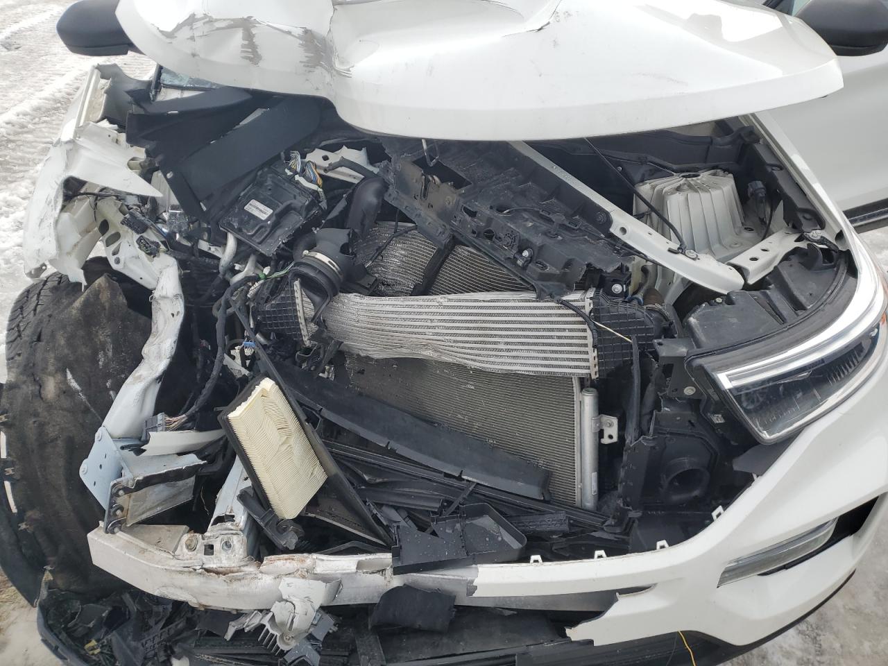 2020 Ford Explorer VIN 1FMSK8DHXLGC44540 Copart auction photo, front end / undercarriage damage thumbnail 14