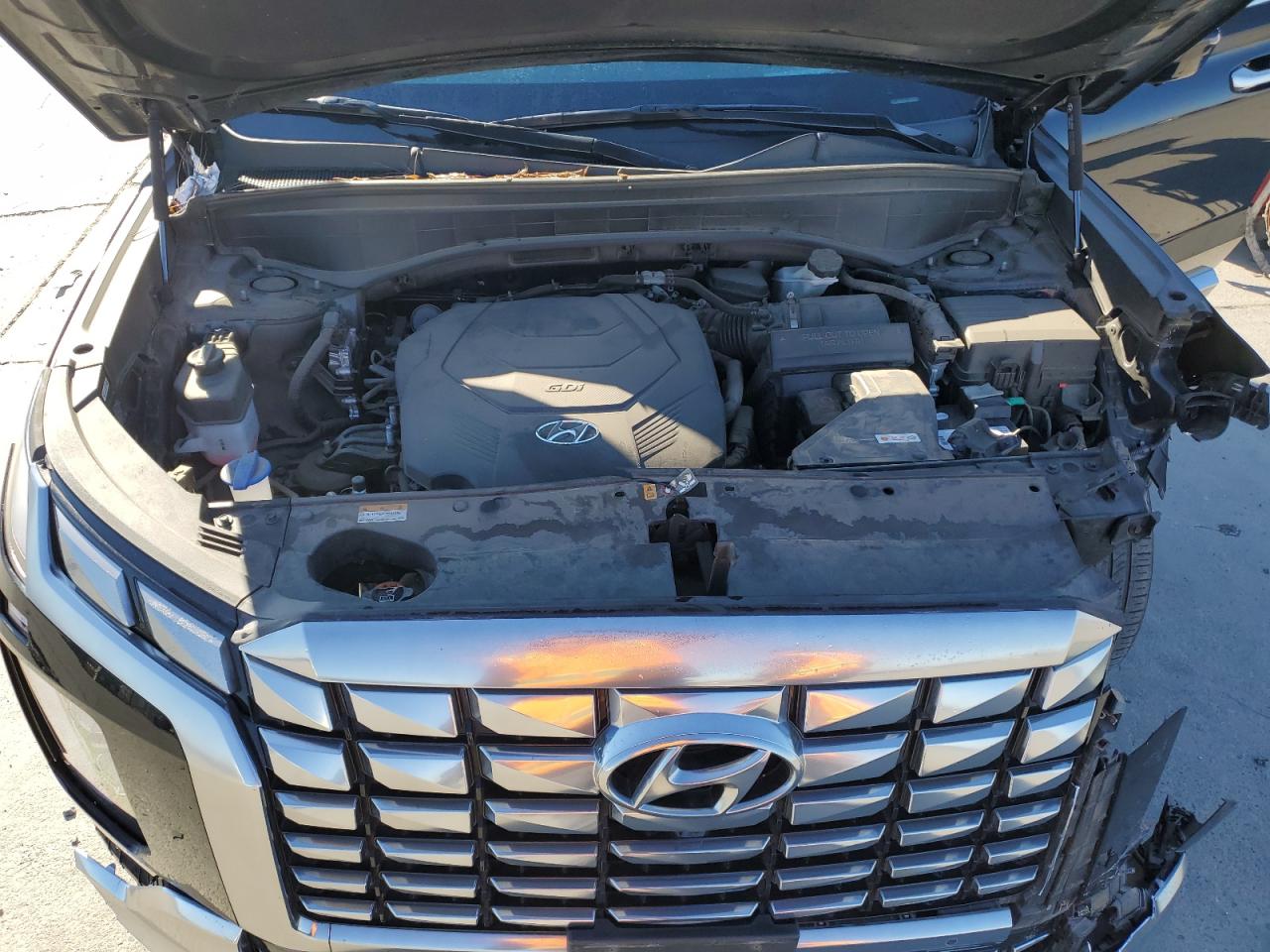 2023 Hyundai Palisade VIN KM8R74GE8PU505388 Copart auction photo, front end damage thumbnail 13