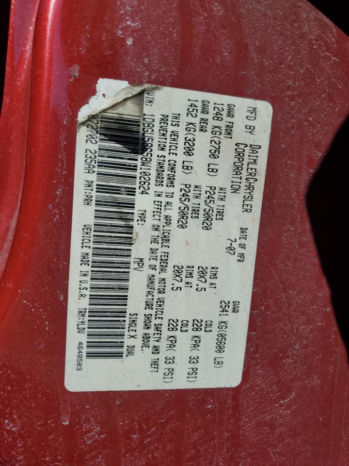 2008 Dodge Nitro VIN 1D8GU58658W102624 Copart auction photo, all over / undercarriage damage thumbnail 15