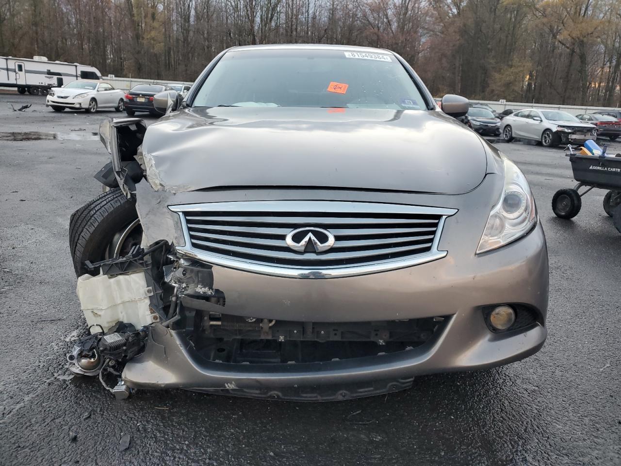 2012 Infiniti G VIN JN1CV6AR8CM679210 Copart auction photo, front end damage thumbnail 5