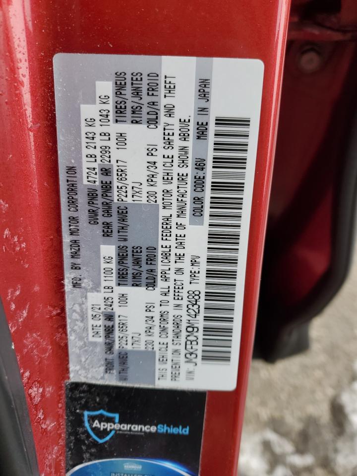 2021 Mazda CX-5 VIN JM3KFBCM9M1423488 Copart auction photo, rear end / undercarriage damage thumbnail 13
