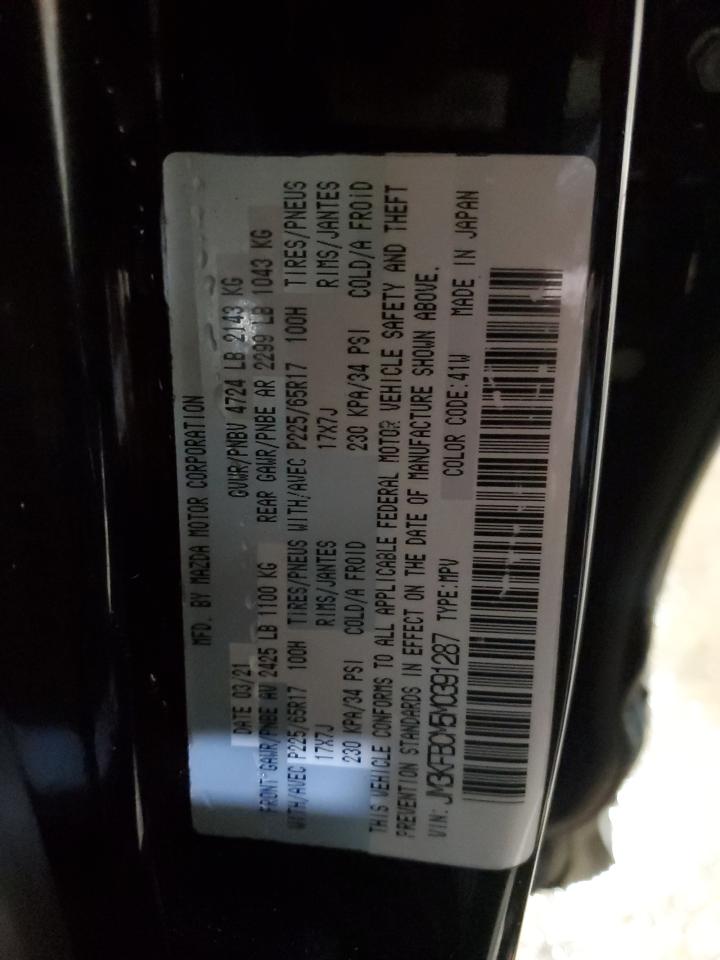 2021 Mazda CX-5 VIN JM3KFBCM5M0391287 Copart auction photo, front end damage thumbnail 12