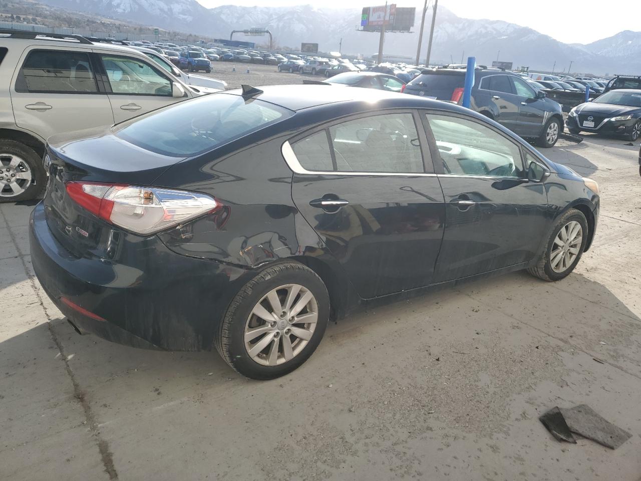 2014 KIA Forte VIN KNAFX4A81E5056618 Copart auction photo, rear end damage thumbnail 3