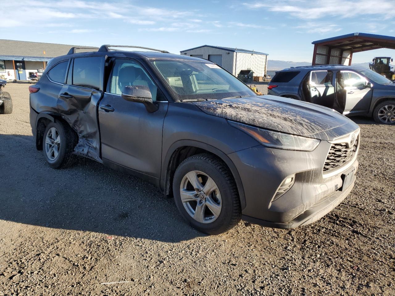 2021 Toyota Highlander VIN 5TDBZRBH6MS539442 Copart auction photo, side / rear end damage thumbnail 4