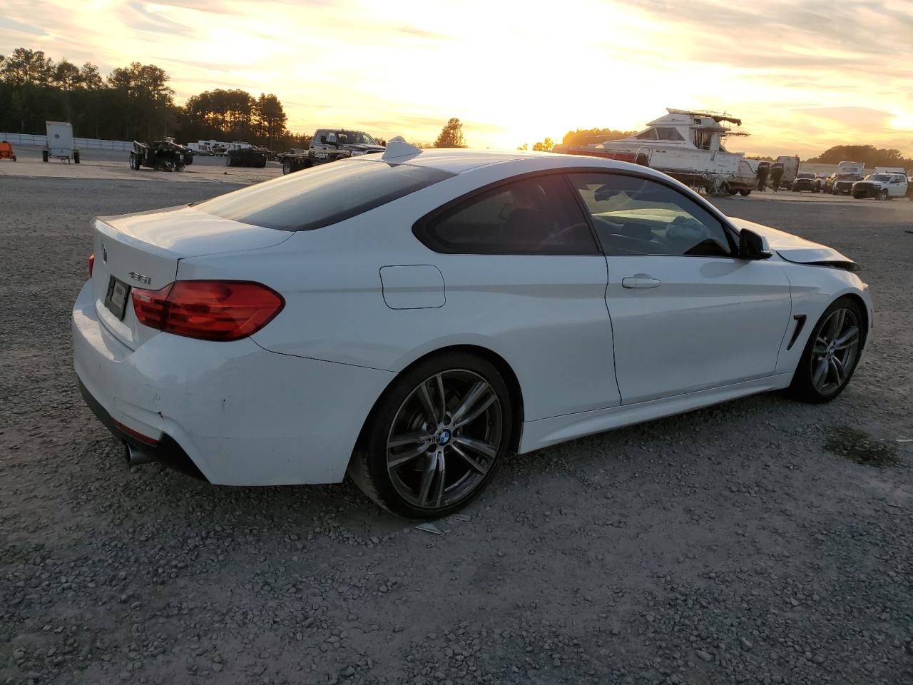 2015 BMW 4er VIN WBA3R1C53FK193089 Copart auction photo, all over damage thumbnail 3