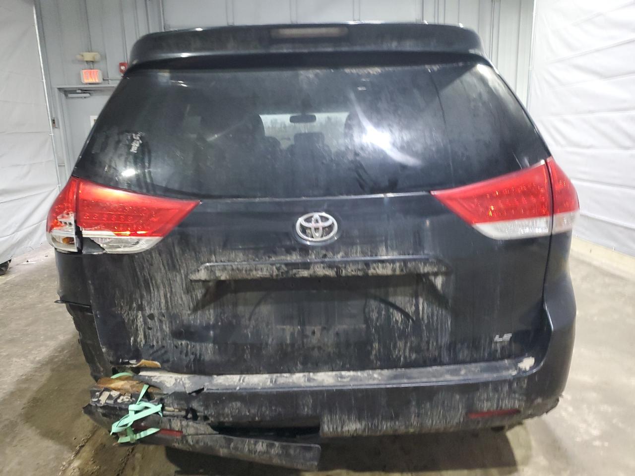 2013 Toyota Sienna VIN 5TDKK3DC9DS352361 Copart auction photo, rear end / side damage thumbnail 6