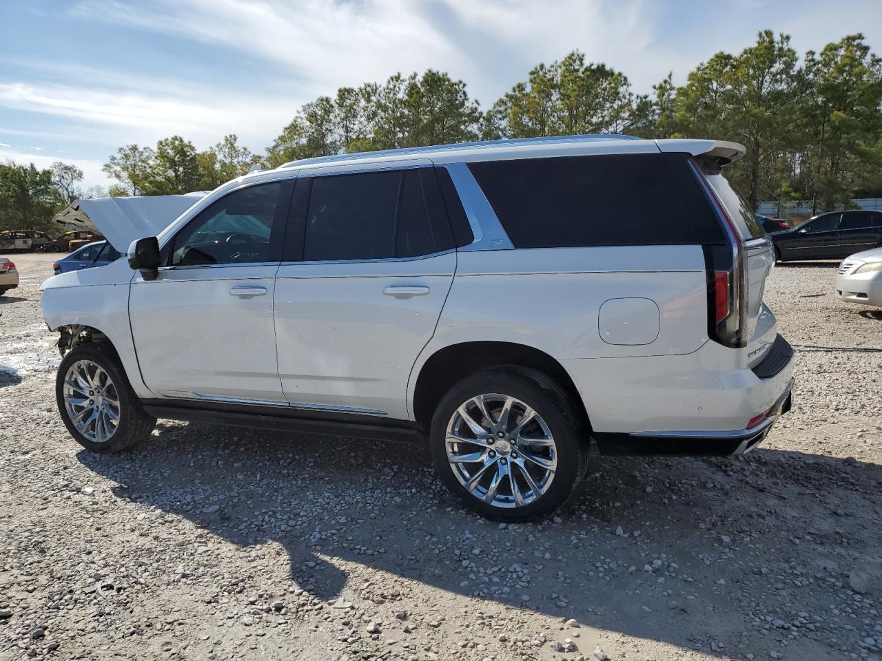 2021 Cadillac Escalade VIN 1GYS4DKL7MR315742 Copart auction photo, front end / side damage thumbnail 2