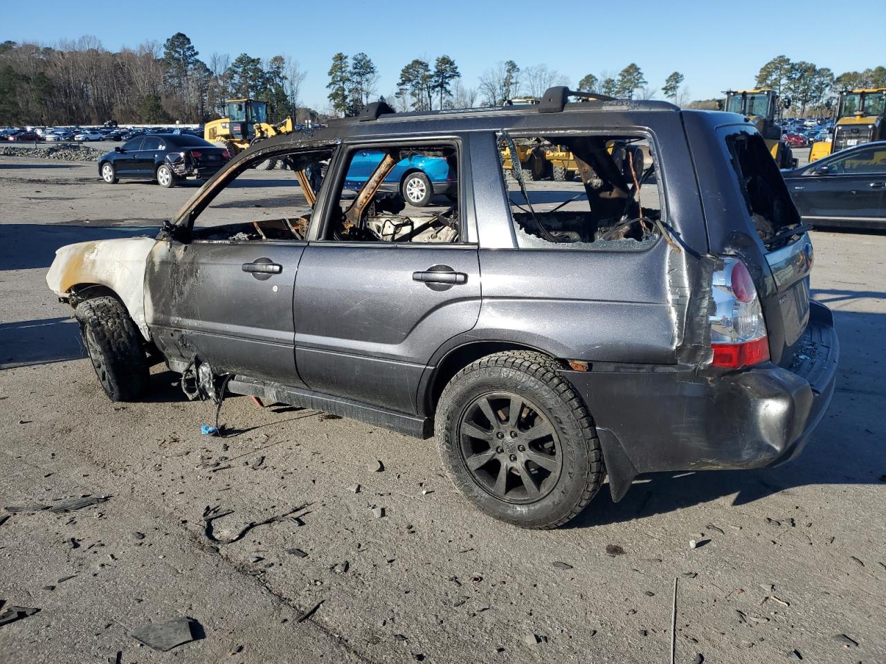 2008 Subaru Forester VIN JF1SG65658H718585 Copart auction photo, burn - engine / burn damage thumbnail 2