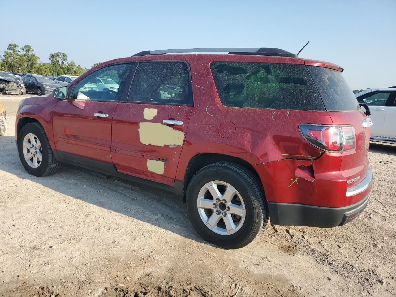 2013 GMC Acadia VIN 1GKKRNEDXDJ269859 Copart auction photo, side / hail damage thumbnail 2