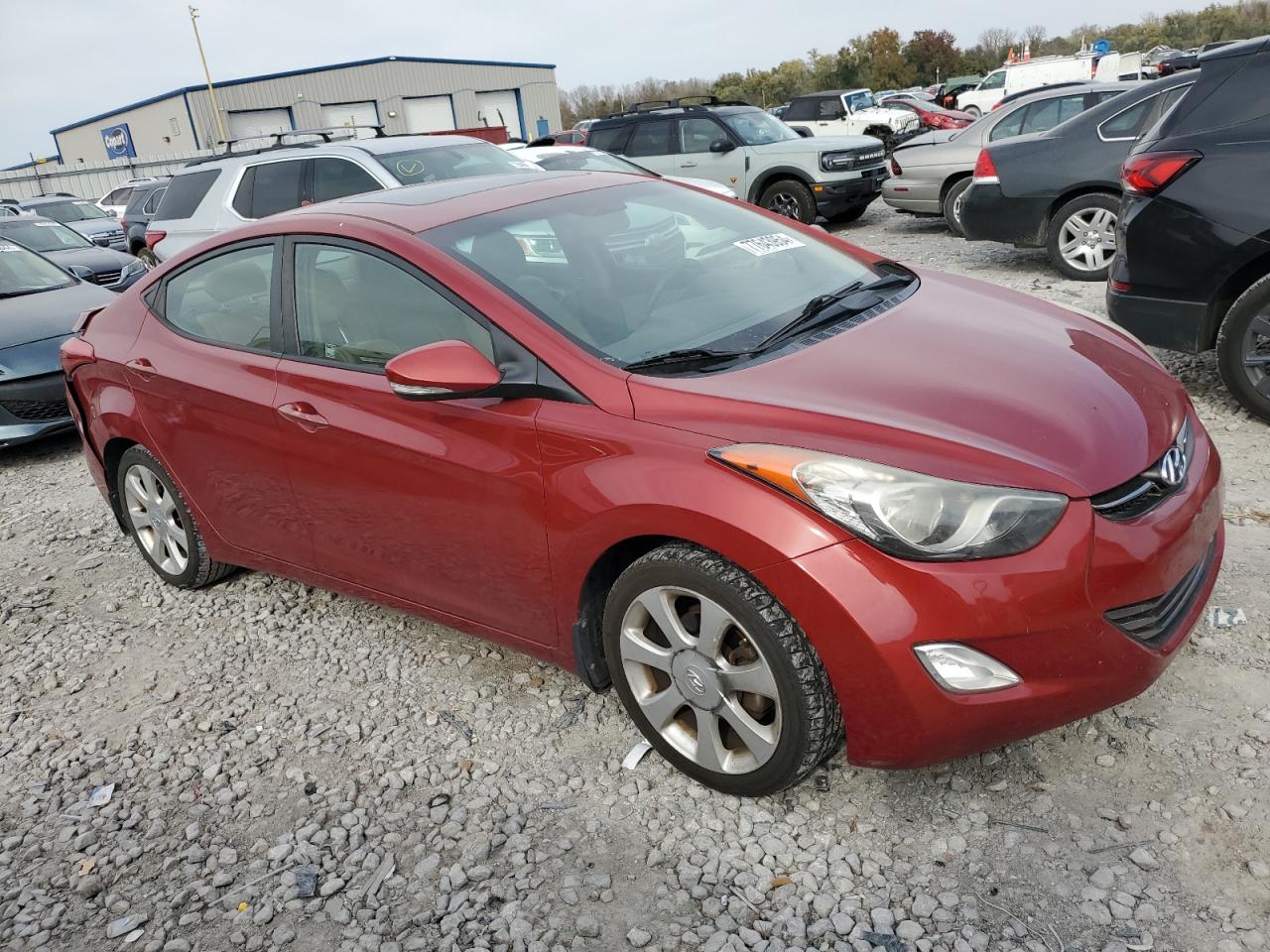 2013 Hyundai Elantra VIN KMHDH4AE2DU527169 Copart auction photo, rear end damage thumbnail 4