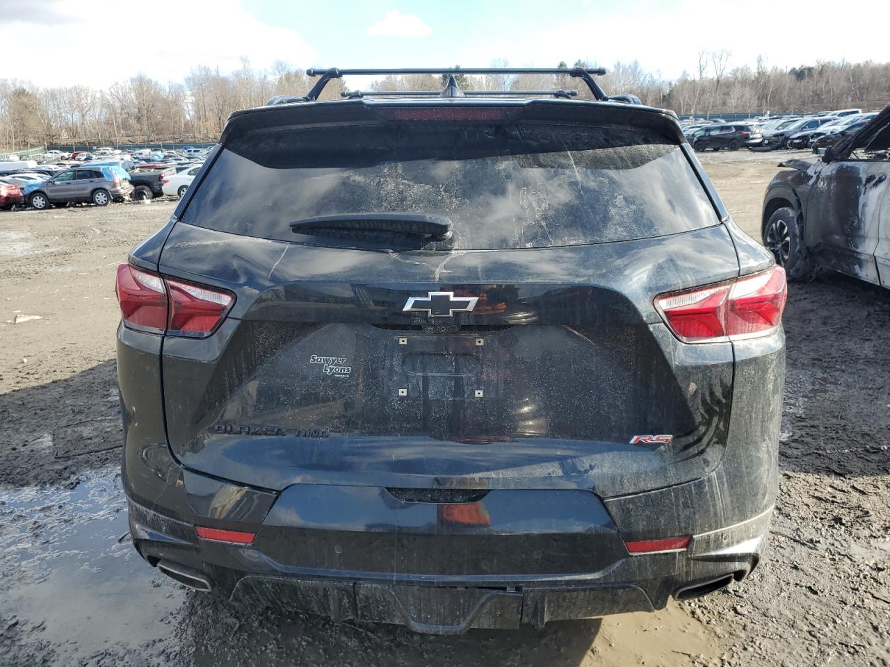 2019 Chevrolet Blazer VIN 3GNKBJRS8KS654003 Copart auction photo, front end / side damage thumbnail 6