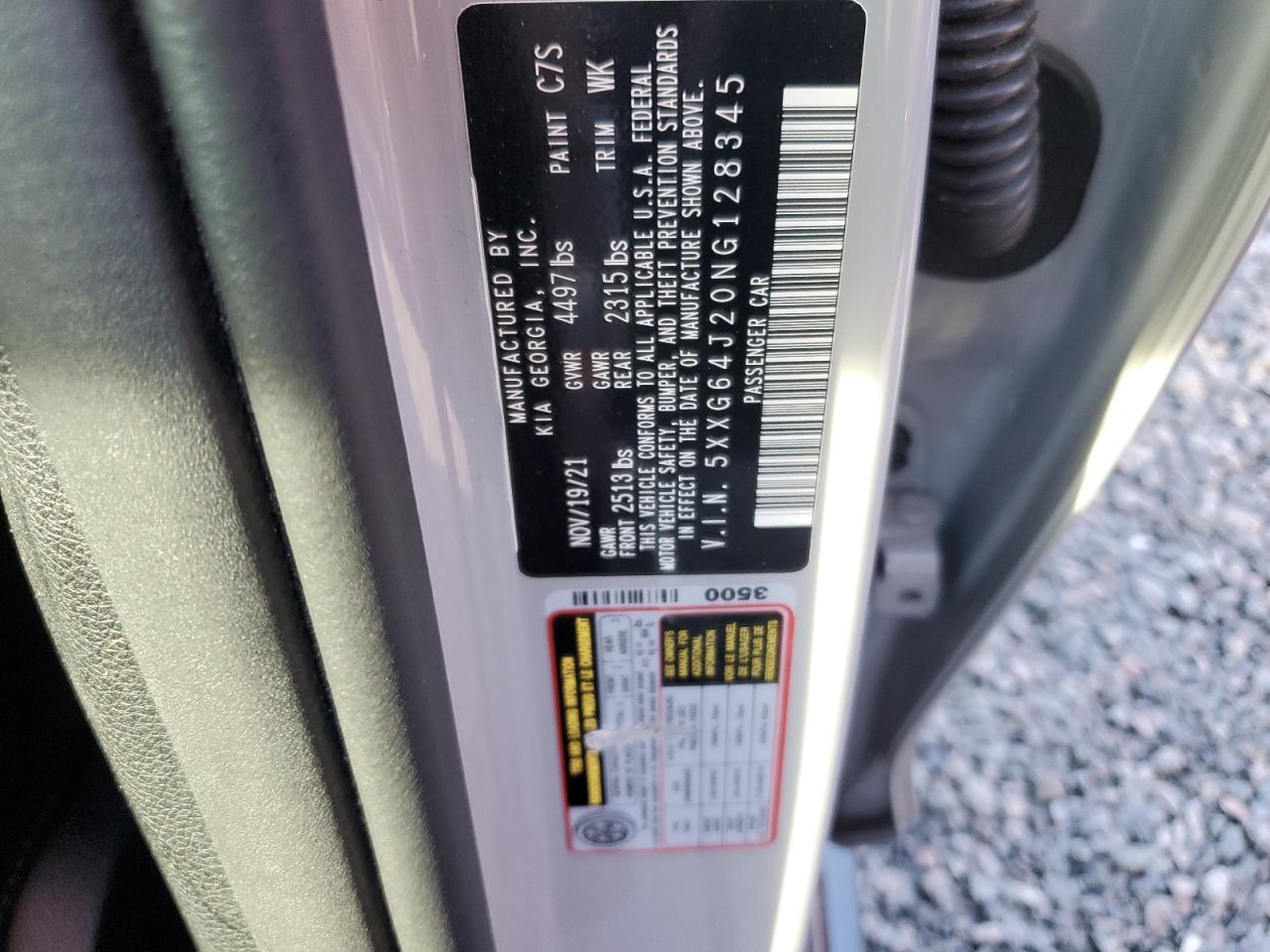 2022 KIA K5 VIN 5XXG64J20NG128345 Copart auction photo, front end damage thumbnail 13