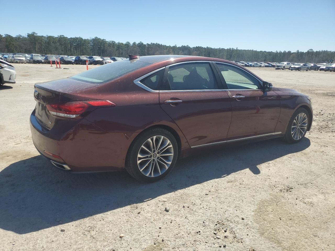 2017 Genesis G80 VIN KMHGN4JE8HU170253 Copart auction photo, front end damage thumbnail 3