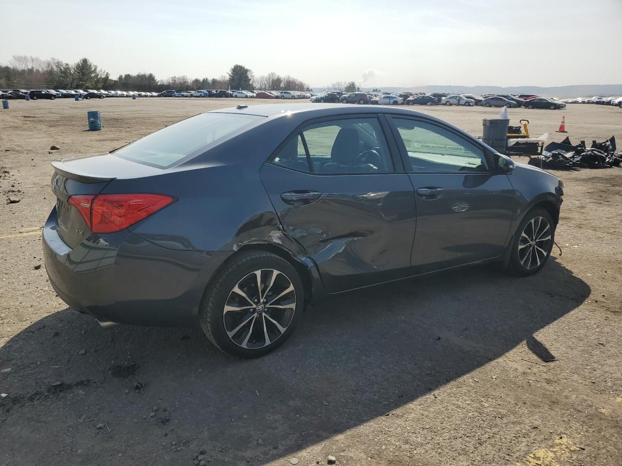 2017 Toyota Corolla VIN 2T1BURHE0HC878398 Copart auction photo, side / front end damage thumbnail 3