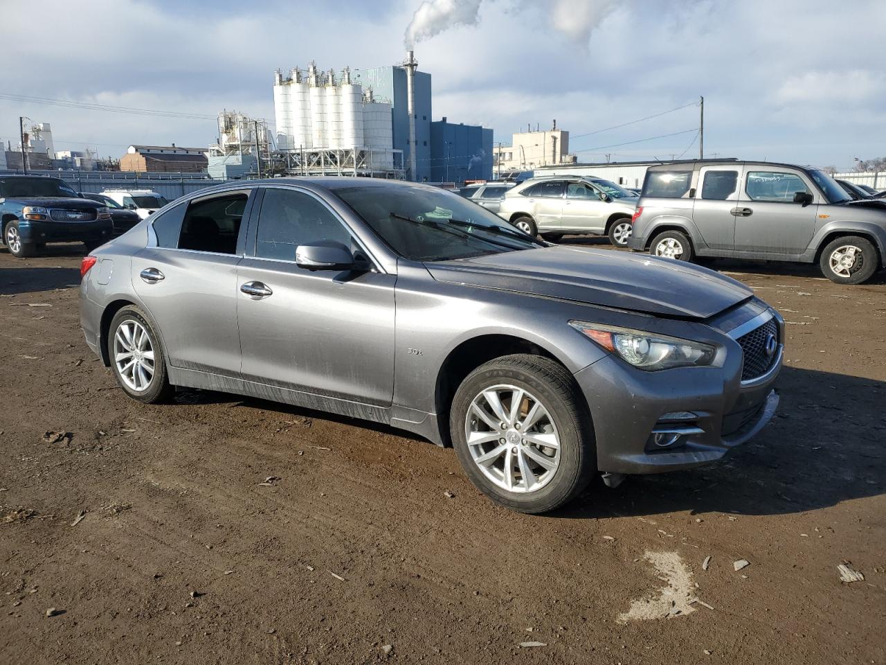 2017 Infiniti Q50 VIN JN1EV7AP7HM732712 Copart auction photo, vandalism / all over damage thumbnail 4