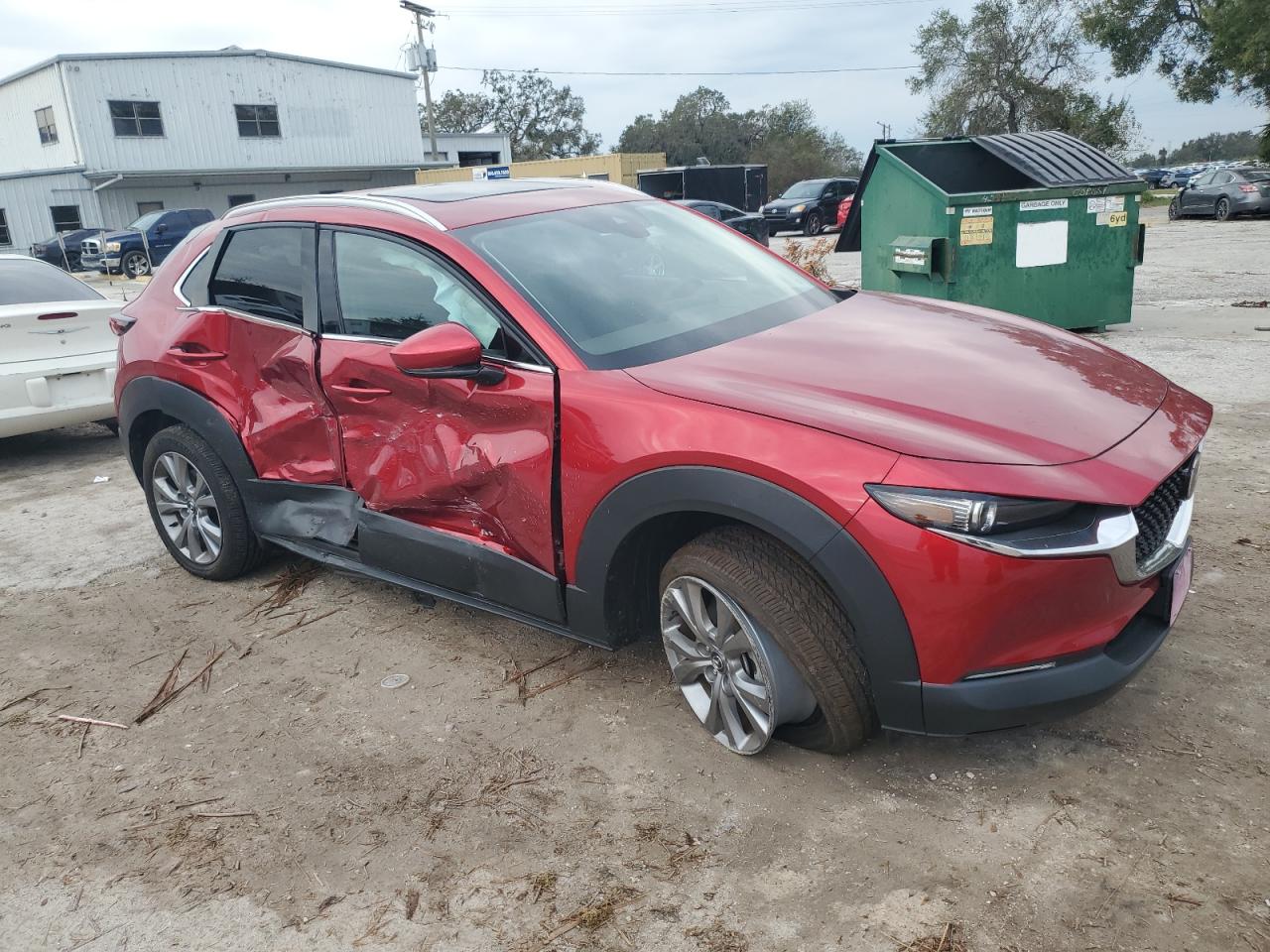 2022 Mazda CX-30 VIN 3MVDMBDL3NM456941 Copart auction photo, side damage thumbnail 4