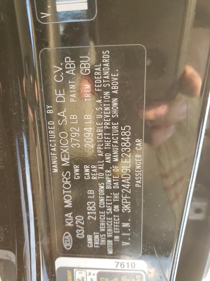 2020 KIA Forte VIN 3KPF24AD9LE238485 Copart auction photo, front end damage thumbnail 14