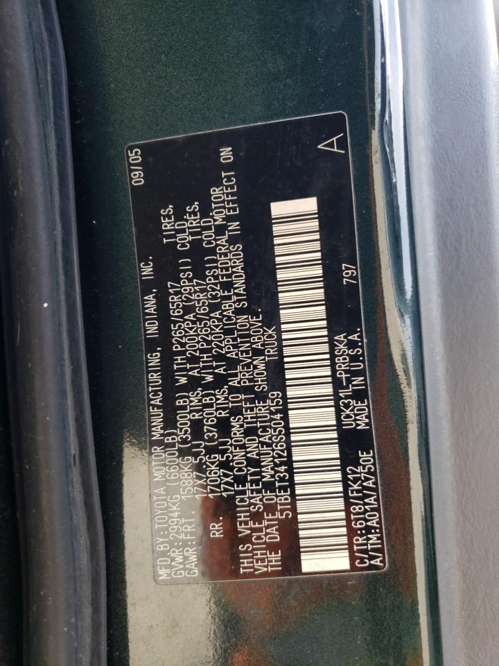 2006 Toyota Tundra VIN 5TBET34126S504159 Copart auction photo, front end / minor dent/scratches damage thumbnail 12