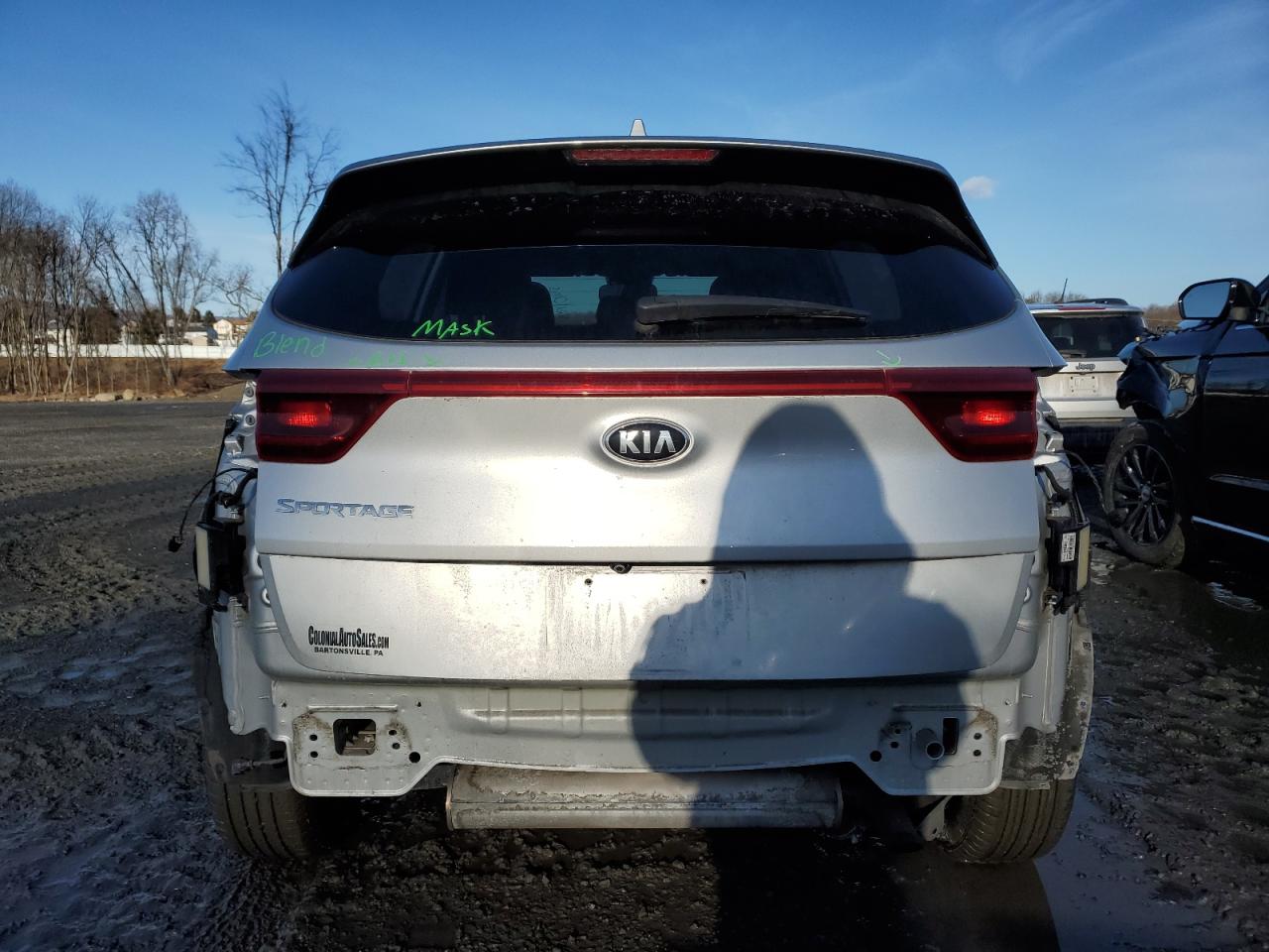 2020 KIA Sportage VIN KNDPMCAC2L7796114 Copart auction photo, side / rear end damage thumbnail 6