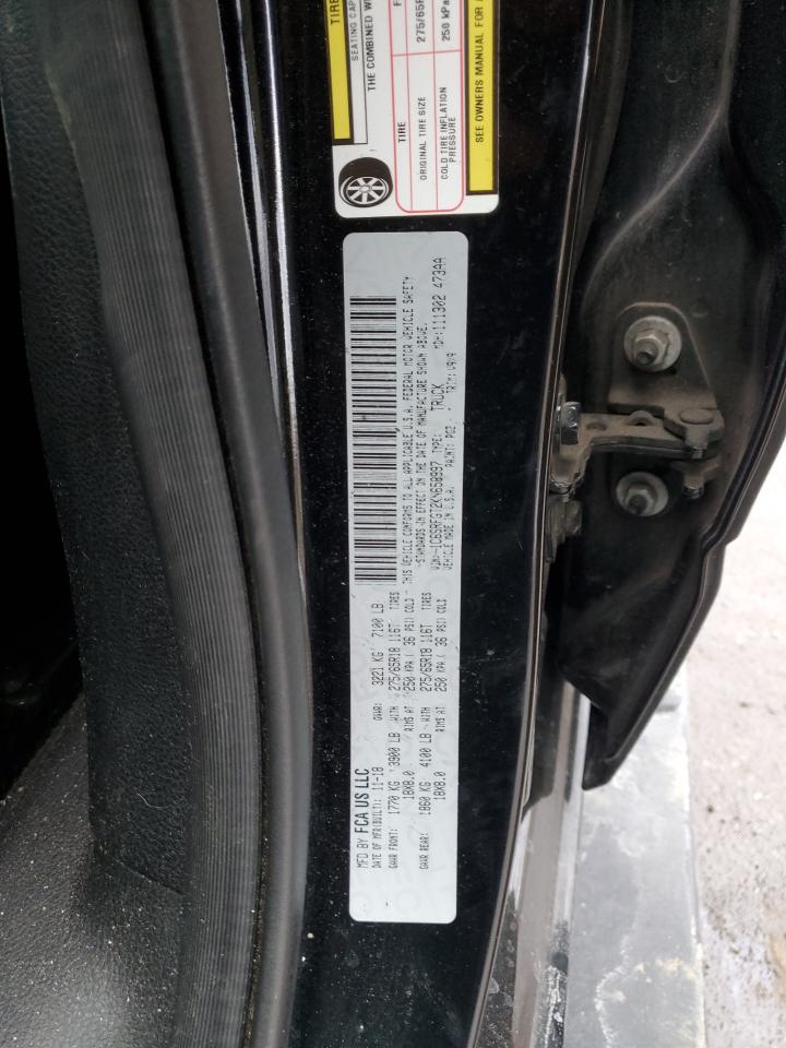 2019 RAM 1500 VIN 1C6SRFGT2KN658997 Copart auction photo, front end / rear end damage thumbnail 12