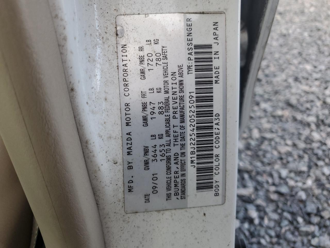 2002 Mazda Protege VIN JM1BJ225420525091 Copart auction photo, front end / side damage thumbnail 13