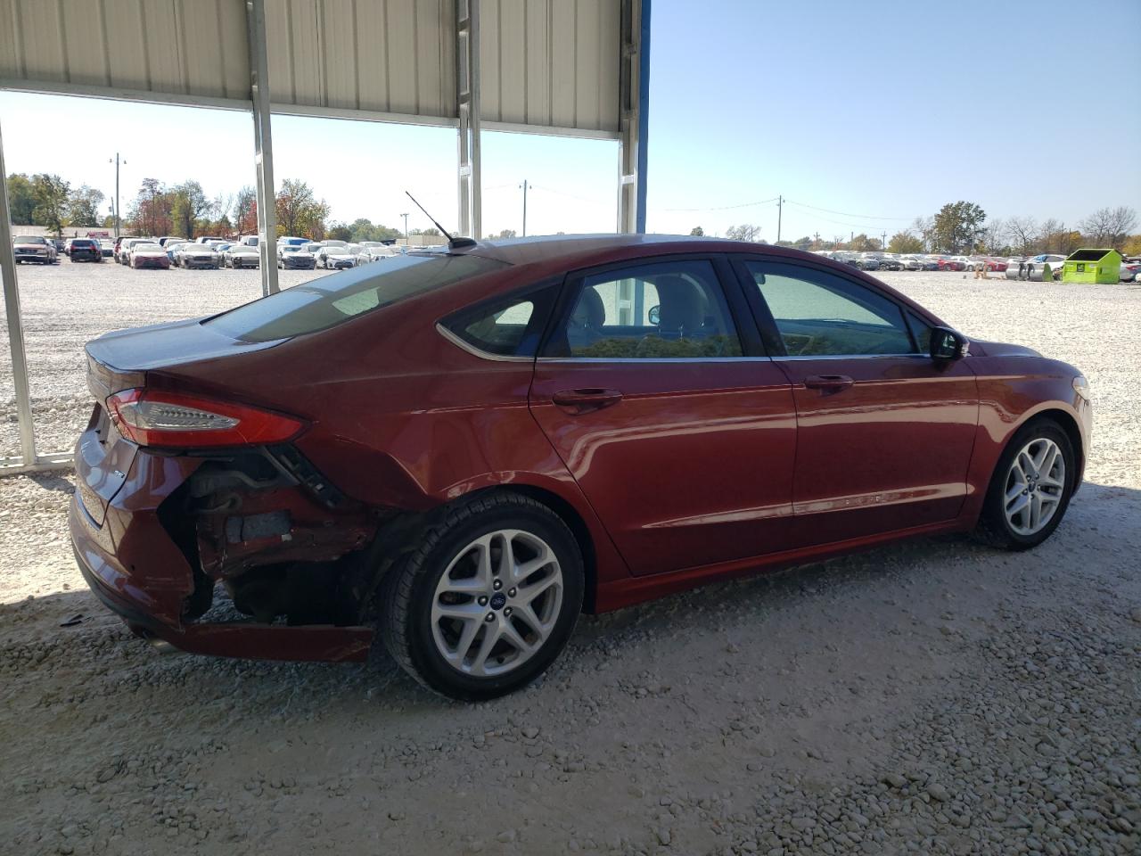 2014 Ford Fusion VIN 3FA6P0H77ER377557 Copart auction photo, side / rear end damage thumbnail 3