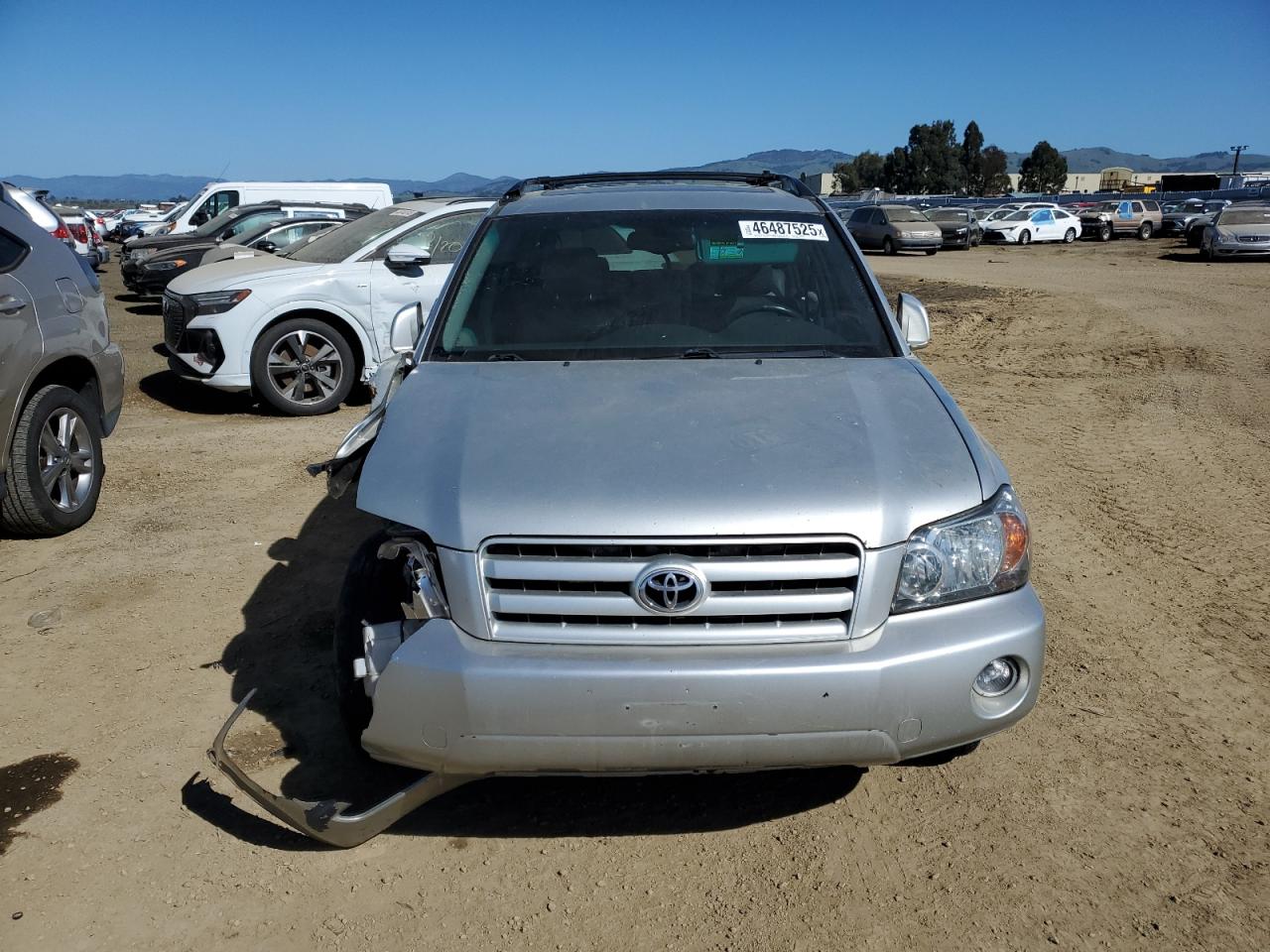 2005 Toyota Highlander VIN JTEDP21A150053504 Copart auction photo, front end / side damage thumbnail 5