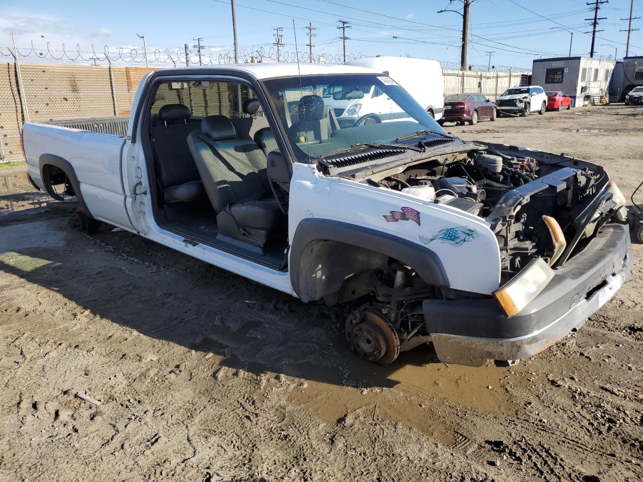 2003 Chevrolet Silverado VIN 1GCHC29UX3E340338 Copart auction photo, stripped damage thumbnail 4