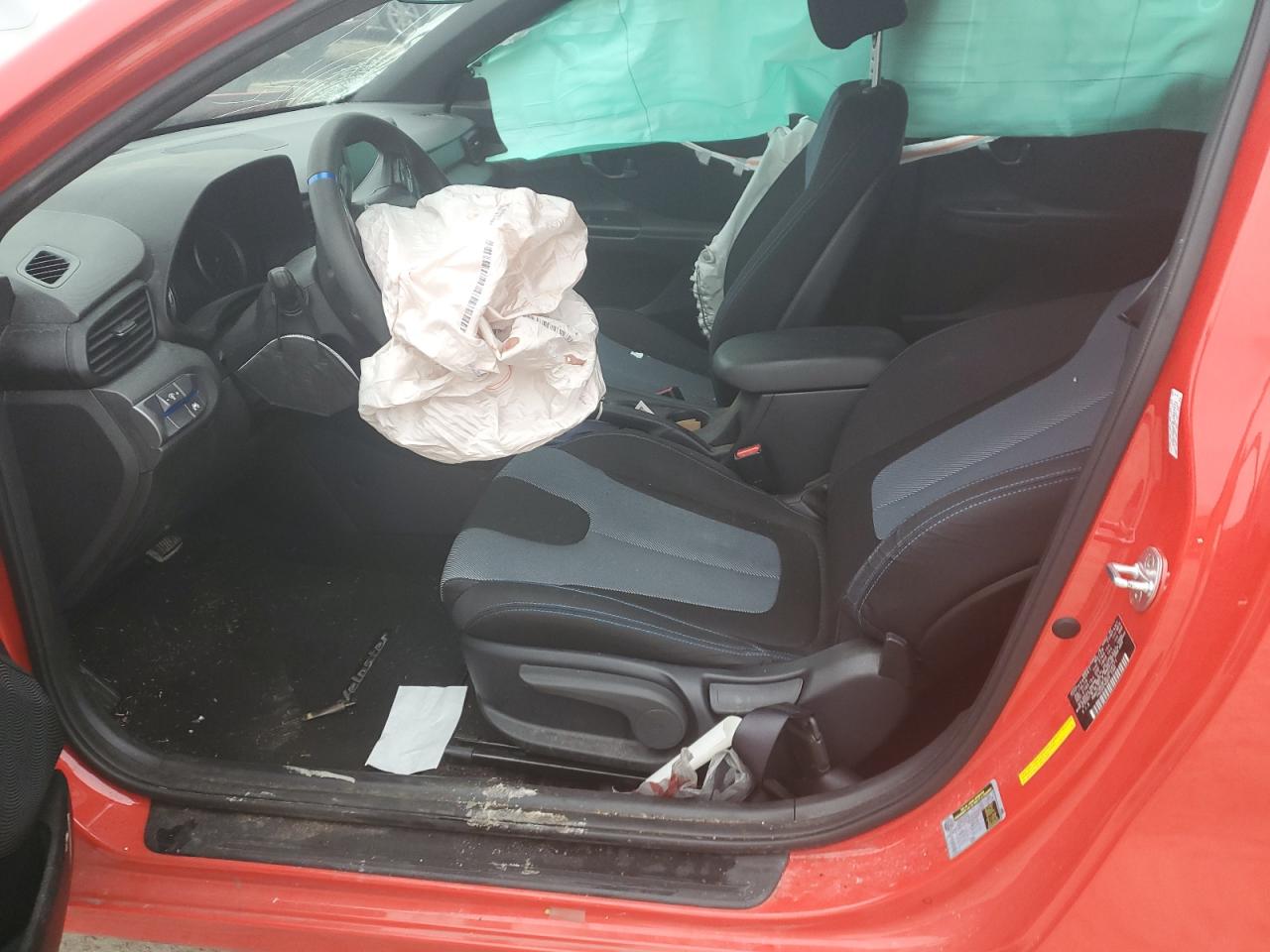 2020 Hyundai Veloster VIN KMHTG6AF8LU024571 Copart auction photo, front end damage thumbnail 7