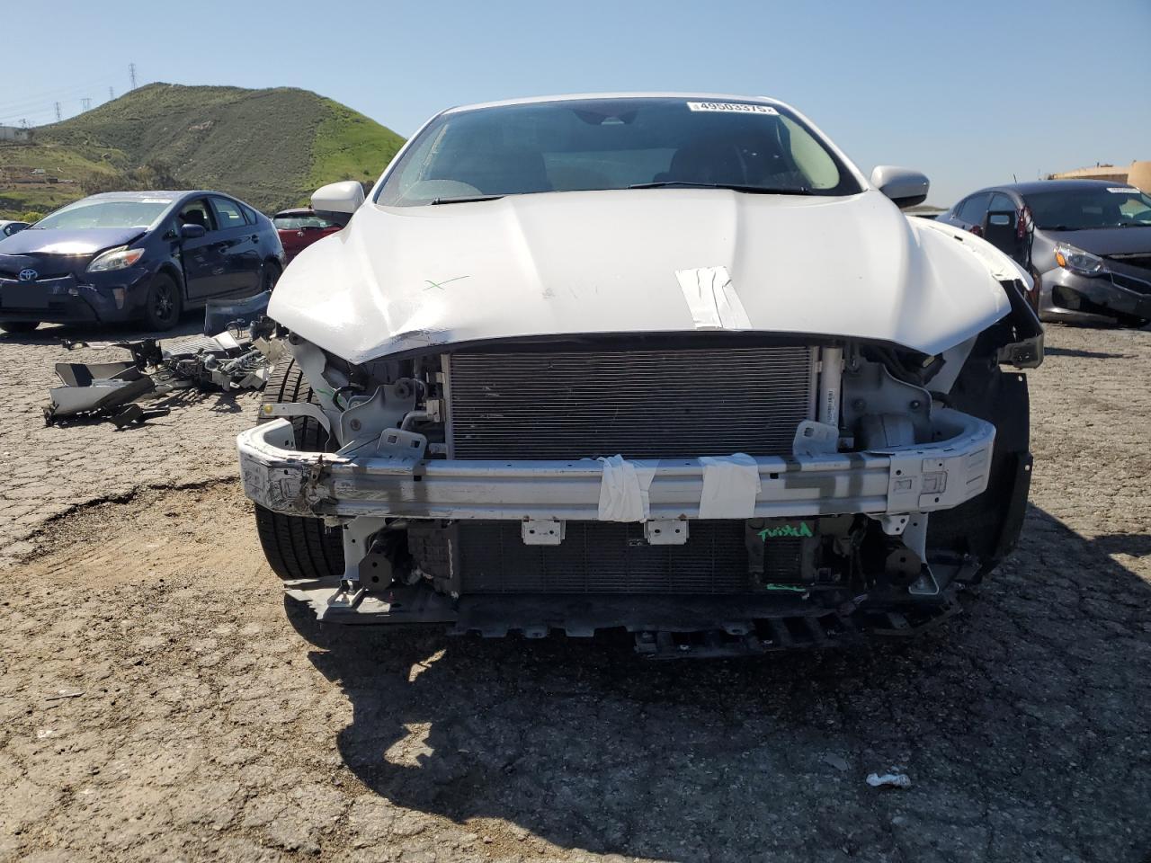 2020 Ford Fusion VIN 3FA6P0HD6LR222050 Copart auction photo, front end / side damage thumbnail 5