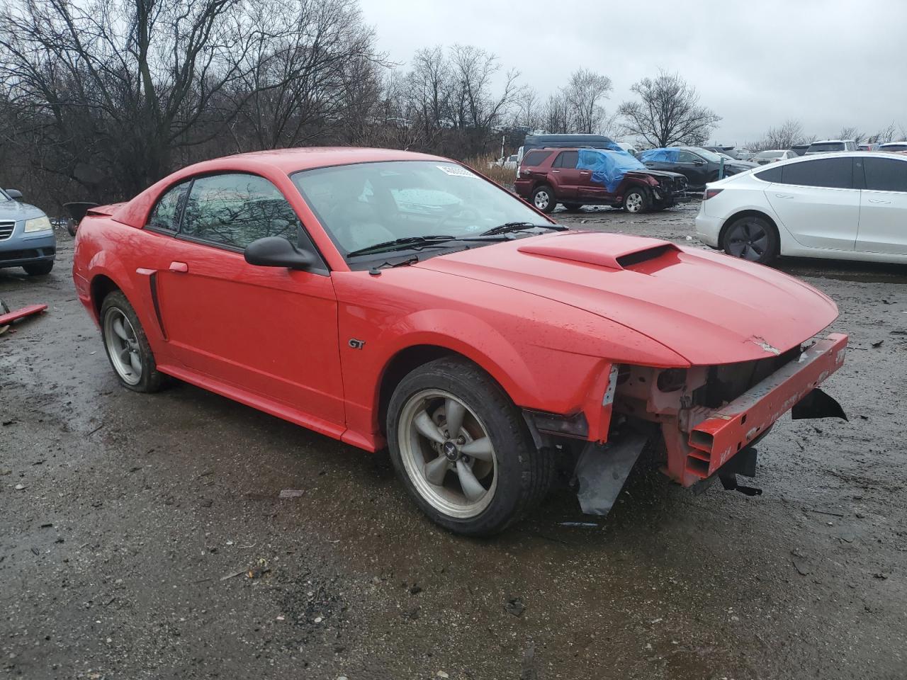 2002 Ford Mustang VIN 1FAFP42X22F177467 Copart auction photo, front end / rear end damage thumbnail 4