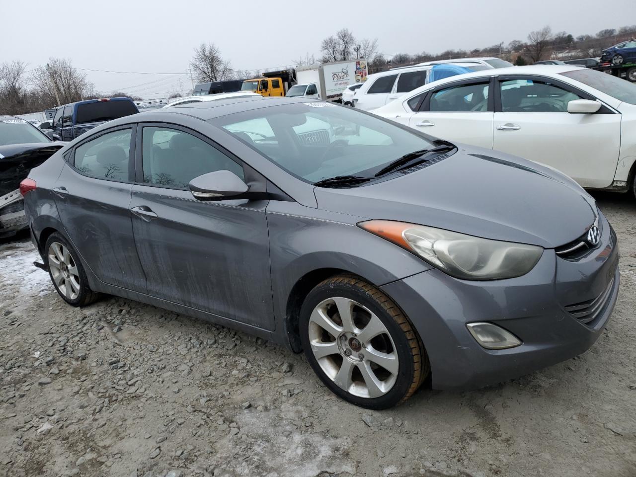 2012 Hyundai Elantra VIN 5NPDH4AE6CH130156 Copart auction photo, rear end / side damage thumbnail 4