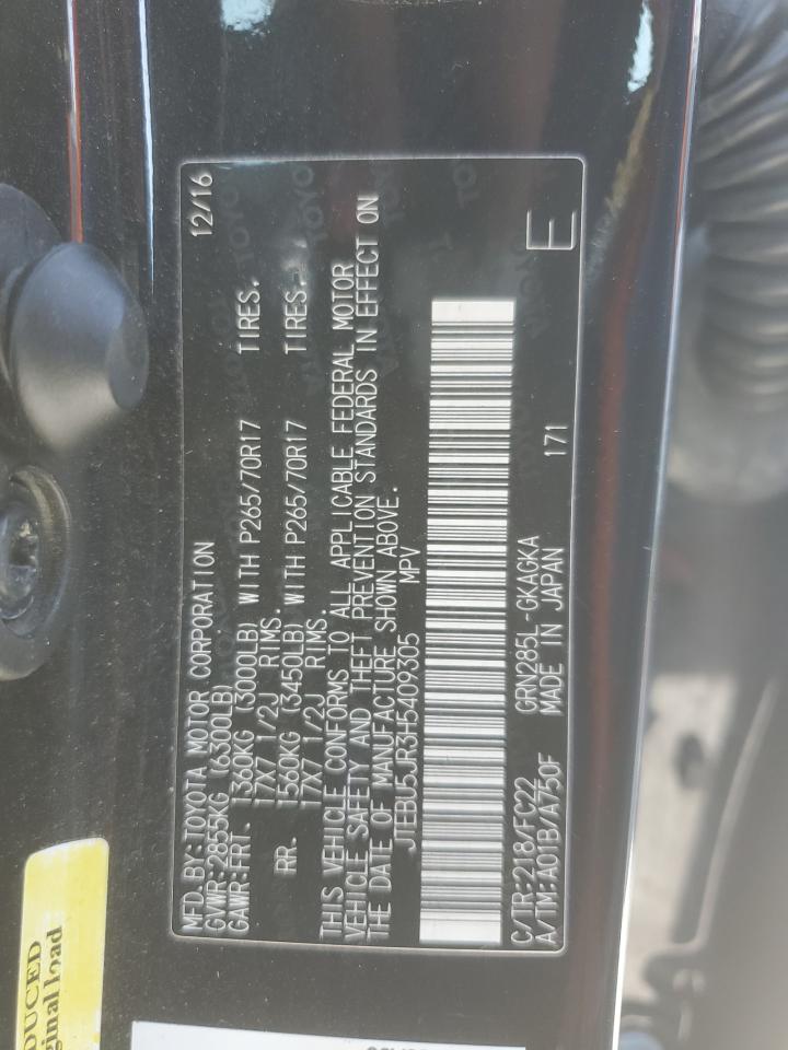 2017 Toyota 4Runner VIN JTEBU5JR3H5409305 Copart auction photo, front end damage thumbnail 15