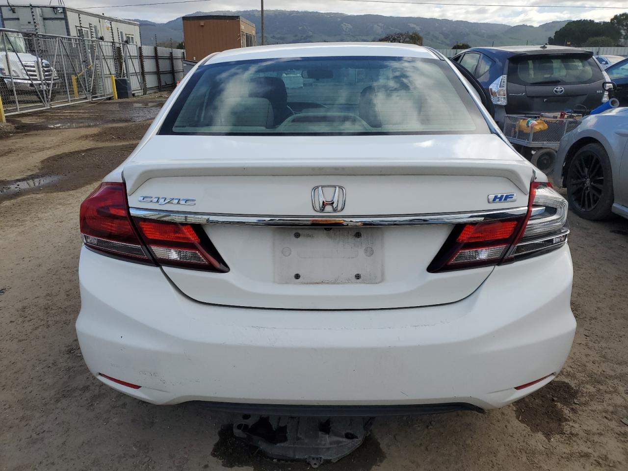 2013 Honda Civic VIN 2HGFB2F60DH530449 Copart auction photo, side / rear end damage thumbnail 6